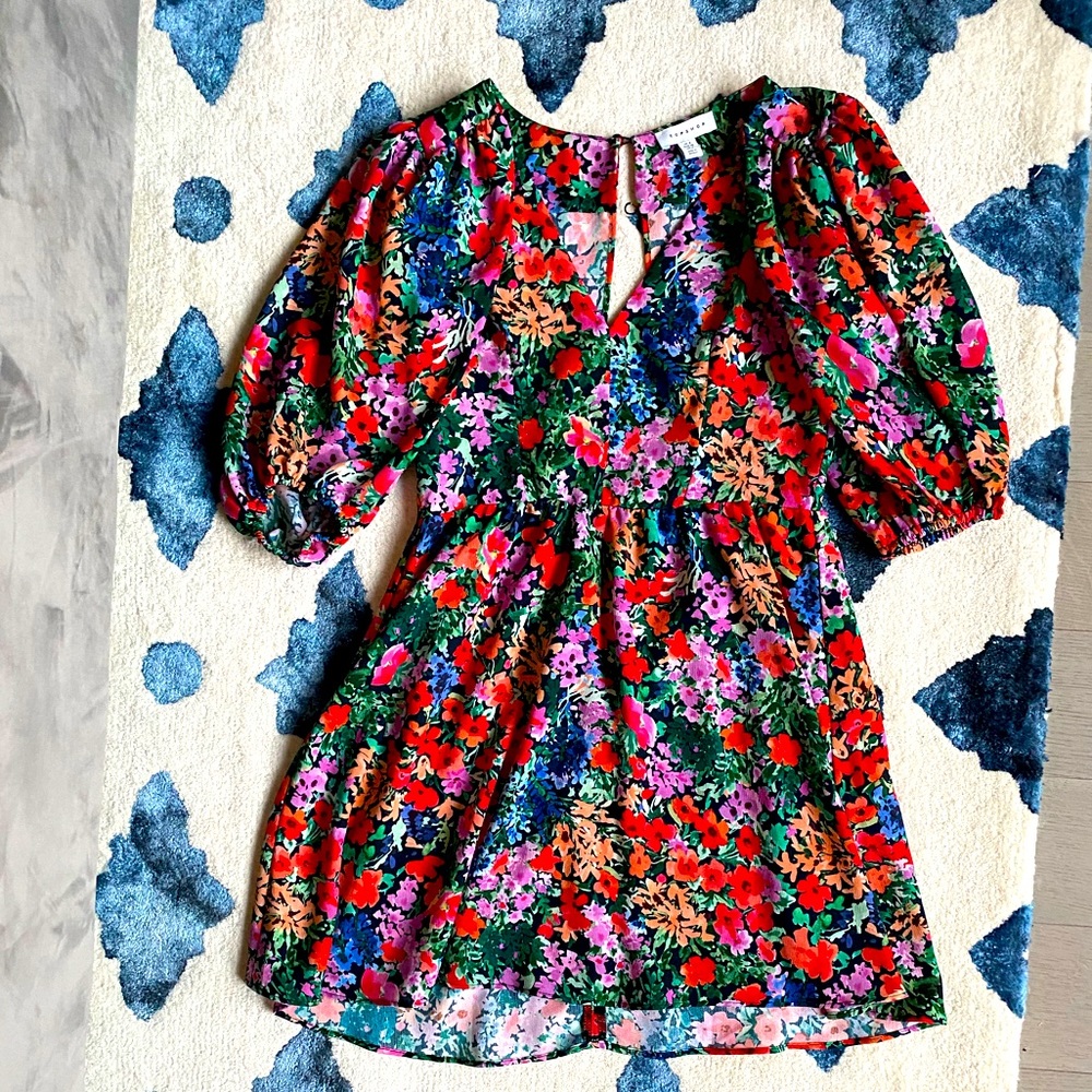 Topshop Floral Skater Dress